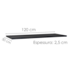 Tampo Para Balcão MDP 120 cm Evidence Lacca Onix POLIMAN