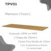 Tampo para Balcão MDP 120 cm Vera TPV01 Marrocos Off White MXM