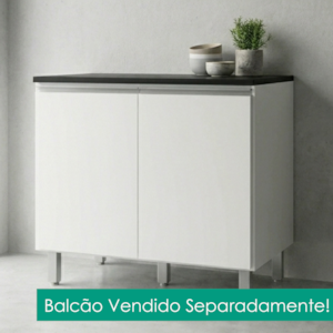 Tampo Para Balcão MDP 80 cm Evidence Lacca Onix POLIMAN