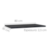 Tampo Para Balcão MDP 80 cm Evidence Lacca Onix POLIMAN