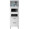 Torre Quente 1 Porta 2 Gavetas 222x70 cm MDF CZ3306 Branco Tecno Mobili