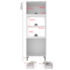 Torre Quente 1 Porta 2 Gavetas 222x70 cm MDF CZ3306 Branco Tecno Mobili