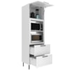 Torre Quente 1 Porta 2 Gavetas 222x70 cm MDF CZ3306 Branco Tecno Mobili