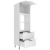 Torre Quente 1 Porta 2 Gavetas 222x70 cm MDF CZ3306 Branco Tecno Mobili
