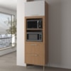 Torre Quente 1 Porta 2 Gavetas 222x80 cm CZ3142 Freijo Branco Tecno Mobili