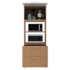 Torre Quente 1 Porta 2 Gavetas 222x80 cm CZ3142 Freijo Branco Tecno Mobili