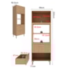 Torre Quente 1 Porta 2 Gavetas 222x80 cm CZ3142 Freijo Tecno Mobili