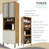 Torre Quente 1 Porta Vidro 70 cm Vera TVE03 Marrocos Off White MXM