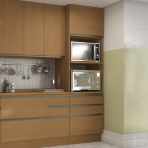 Torre Quente 2 Fornos 240x70 cm 2P 3G MDP Maxxi G750 Canela Kappesberg