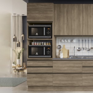 Torre Quente 2 Fornos 240x70 cm 2P 3G MDP Maxxi G750 Nogal Kappesberg