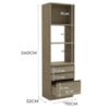 Torre Quente 2 Fornos 240x70 cm 2P 3G MDP Maxxi G750 Nogal Kappesberg