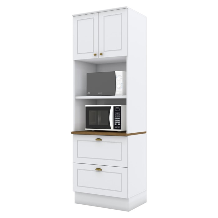 Torre Quente 2 Portas 2 Gav 72cm C351 Americana Branco Nature Henn