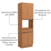 Torre Quente 240x70 cm 4P 1G MDP Maxxi G751 Canela Kappesberg