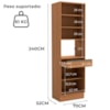 Torre Quente 240x70 cm 4P 1G MDP Maxxi G751 Canela Verde Kappesberg