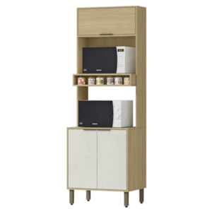 Torre Quente 3 Portas 70 cm GLOR TGL01 Castanho Off White MXM Torre Quente 3 Portas 70 cm GLOR TGL01 Castanho Off White MXM