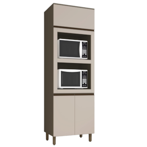 Torre Quente 3 Portas MDF 221X72 cm Connect C69 Duna Cristal Henn