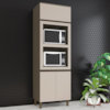 Torre Quente 3 Portas MDF 221X72 cm Connect C69 Duna Cristal Henn