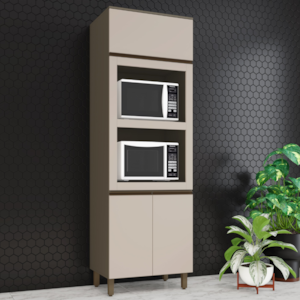 Torre Quente 3 Portas MDF 221X72 cm Connect C69 Duna Cristal Henn