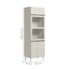 Torre Quente 3P 221X72cm MDF Kali 16866 Bianco Toq Bianco Toq Nicioli