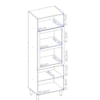 Torre Quente 3P 221X72cm MDF Kali 16866 Bianco Toq Bianco Toq Nicioli