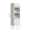 Torre Quente 3P 221X72cm MDF Kali 16866 Bianco Toq Branco Uv Nicioli