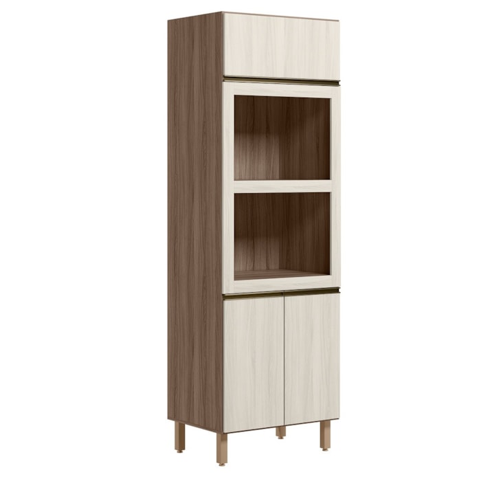 Torre Quente 3P 221X72cm MDF Kali 16866 Carvalho Toq Bianco Toq Nicioli