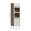 Torre Quente 3P 221X72cm MDF Kali 16866 Carvalho Toq Bianco Toq Nicioli