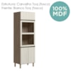 Torre Quente 3P 221X72cm MDF Kali 16866 Carvalho Toq Bianco Toq Nicioli