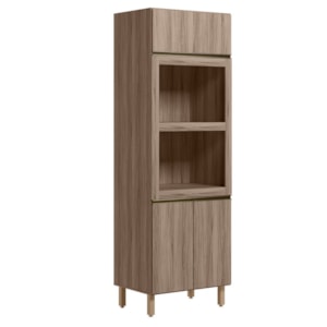 Torre Quente 3P 221X72cm MDF Kali 16866 Carvalho Toq Carvalho Toq Nicioli