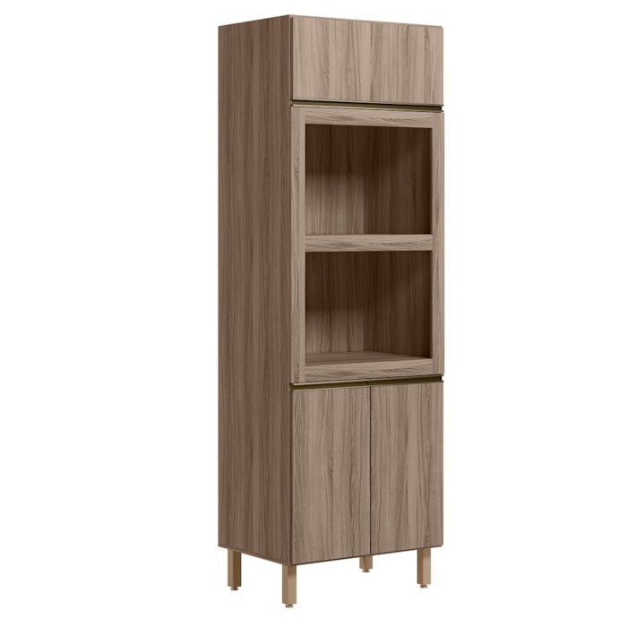 Torre Quente 3P 221X72cm MDF Kali 16866 Carvalho Toq Carvalho Toq Nicioli