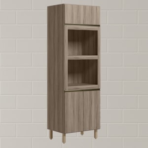 Torre Quente 3P 221X72cm MDF Kali 16866 Carvalho Toq Carvalho Toq Nicioli