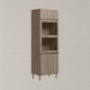 Torre Quente 3P 221X72cm MDF Kali 16866 Carvalho Toq Carvalho Toq Nicioli
