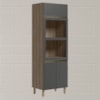 Torre Quente 3P 221X72cm MDF Kali 16866 Carvalho Toq Chumbo Nicioli