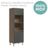 Torre Quente 3P 221X72cm MDF Kali 16866 Carvalho Toq Chumbo Nicioli