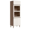 Torre Quente 3P 221X72cm MDF Kali 16866 Carvalho Toq Off White Cetim Nicioli