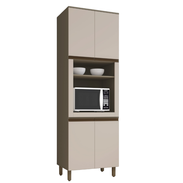 Torre Quente 4 Portas MDF 221x72 Connect C70 Duna Cristal Henn