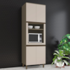 Torre Quente 4 Portas MDF 221x72 Connect C70 Duna Cristal Henn