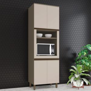 Torre Quente 4 Portas MDF 221x72 Connect C70 Duna Cristal Henn