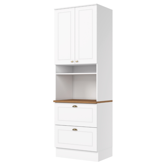 Torre Quente 72 cm 2 Portas 2 Gavetas C350 Branco HP Nature HENN