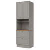 Torre Quente 72 cm 2 Portas 2 Gavetas C350 Cinza Nature HENN