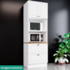 Torre Quente 72 cm 2 Portas 2 Gavetas C351 Branco HP Nature HENN