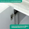 Torre Quente 72 cm 2 Portas 2 Gavetas C351 Branco HP Nature HENN