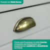 Torre Quente 72 cm 2 Portas 2 Gavetas C351 Cinza Nature HENN