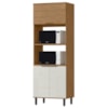 Torre Quente MDF 3 Portas 80 cm Tosc TT001 Freijo Off White MXM