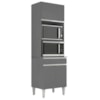 Torre Quente Para Forno E Microondas 202X61cm Andreia Cinza REAJL Móveis