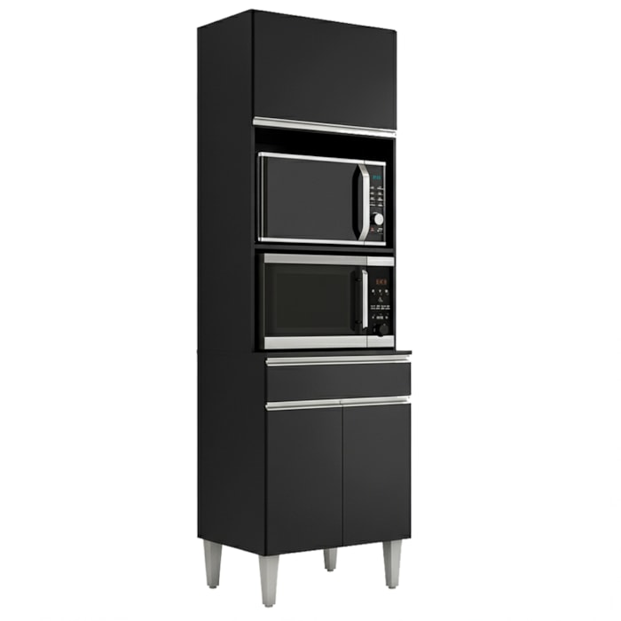 Torre Quente Para Forno E Microondas 202X61cm Andreia Preto REAJL Moveis