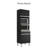 Torre Quente Para Forno E Microondas 202X61cm Andreia Preto REAJL Moveis
