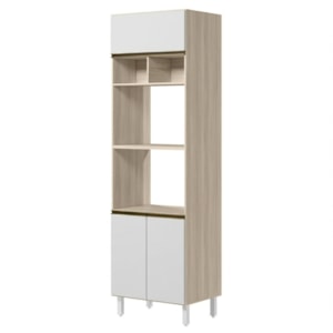 Torre Quente Para Forno E Microondas MDF 70X237 cm Kali 166851 Bianco TOQ Branco Nicioli