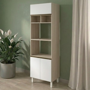 Torre Quente Para Forno E Microondas MDF 70X237 cm Kali 166851 Bianco TOQ Branco Nicioli