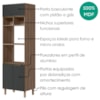 Torre Quente Para Forno E Microondas MDF 70X237 cm Kali 166851 Carvalho TOQ Chumbo Nicioli